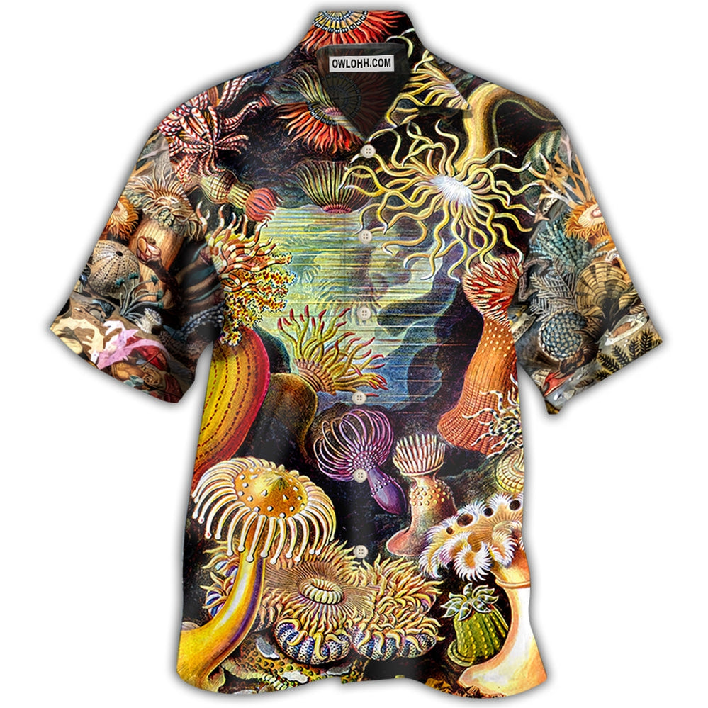 Ocean Biology Ocean Lover Basic Background - Hawaiian Shirt - Owl Ohh - Owl Ohh