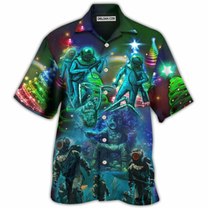 Diving Ocean Merry Christmas - Hawaiian Shirt - Owl Ohh - Owl Ohh