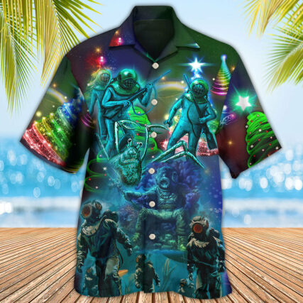 Diving Ocean Merry Christmas - Hawaiian Shirt - Owl Ohh - Owl Ohh