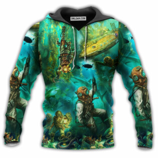 Ocean Into The Sea I Go Green And Blue - Hoodie - Owl Ohh - Owl Ohh