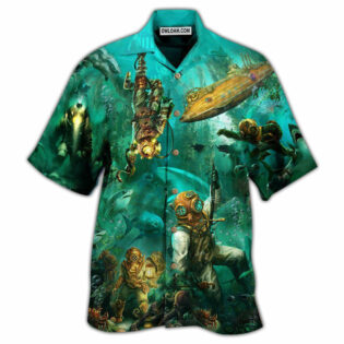 Ocean Into The Sea I Go And Dive - Hawaiian Shirt - Owl Ohh - Owl Ohh