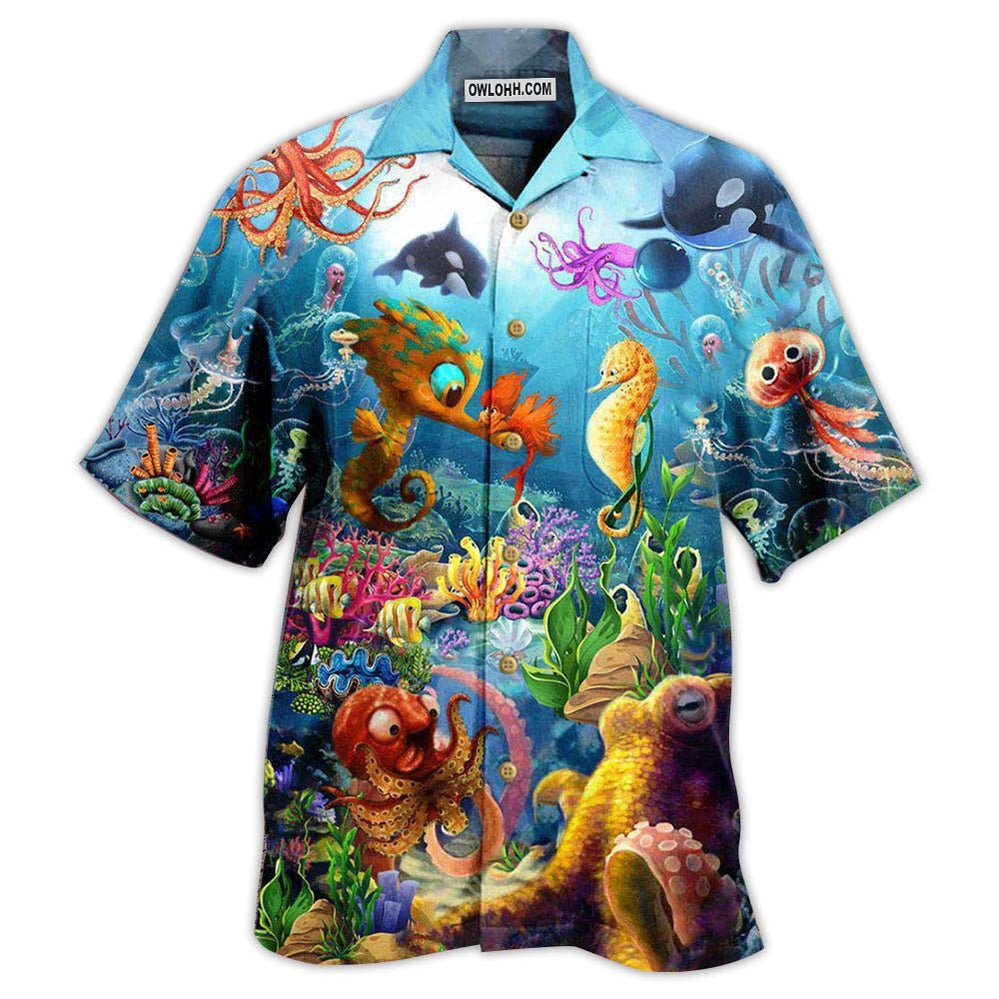 Ocean Marine Is Fun - Hawaiian Shirt - Owl Ohh - Owl Ohh