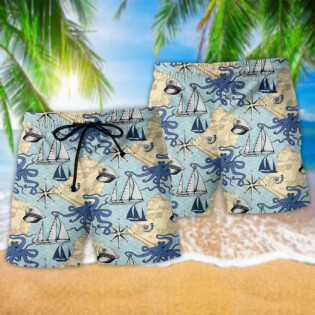 Ocean Octopus Basic Style - Beach Short - Owl Ohh - Owl Ohh