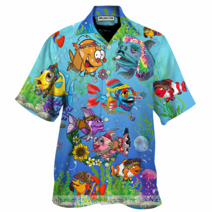 Fish Ocean In The Deep Blue Sea Joy To You And Me - Hawaiian Shirt - Owl Ohh-Owl Ohh