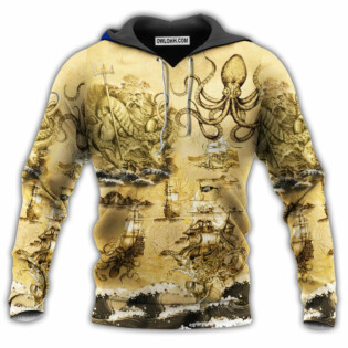 Octopus Amazing And Sail And Yellow Style - Hoodie - Owl Ohh - Owl Ohh