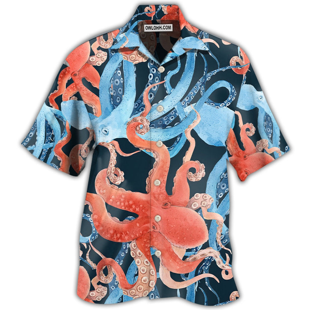 Octopus Colorful Ocean Life Basic - Hawaiian Shirt - Owl Ohh - Owl Ohh