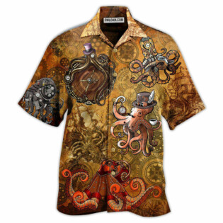 Octopus Steampunk Vintage Style - Hawaiian Shirt - Owl Ohh - Owl Ohh