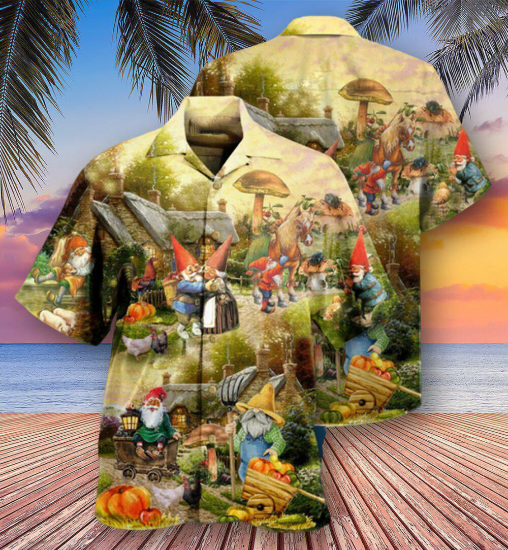 Gnome Farmer Oh Gnomes - Hawaiian Shirt - Owl Ohh - Owl Ohh