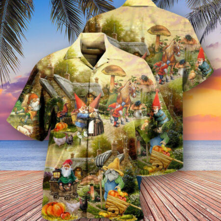 Gnome Farmer Oh Gnomes - Hawaiian Shirt - Owl Ohh - Owl Ohh