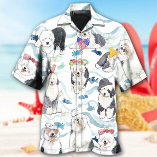 Old English Sheepdog Dog So Cute Art - Hawaiian Shirt - Owl Ohh - Owl Ohh