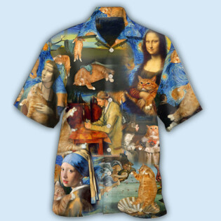 Cat Lover Art - Hawaiian Shirt - Owl Ohh - Owl Ohh