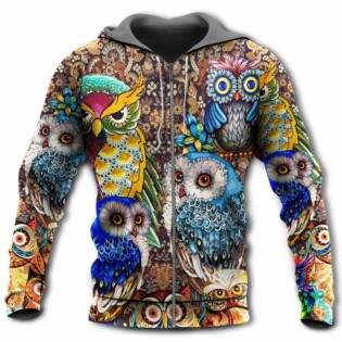 Owl Full Color Love - Hoodie - Owl Ohh - Owl Ohh