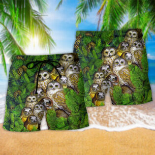 Owl Pine Love Animals Life Style - Beach Short - Owl Ohh - Owl Ohh