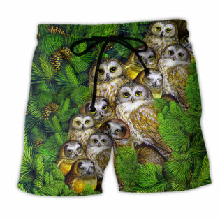 Owl Pine Love Animals Life Style - Beach Short - Owl Ohh - Owl Ohh