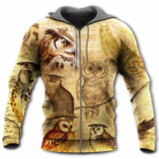 Owl Retro Love Life Cool - Hoodie - Owl Ohh - Owl Ohh