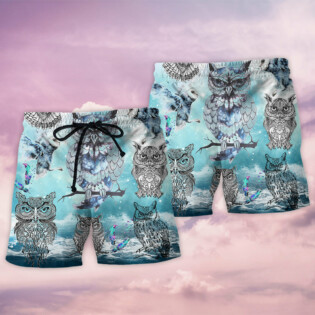 Owl Tattoo Fantasy Sky - Beach Short - Owl Ohh - Owl Ohh