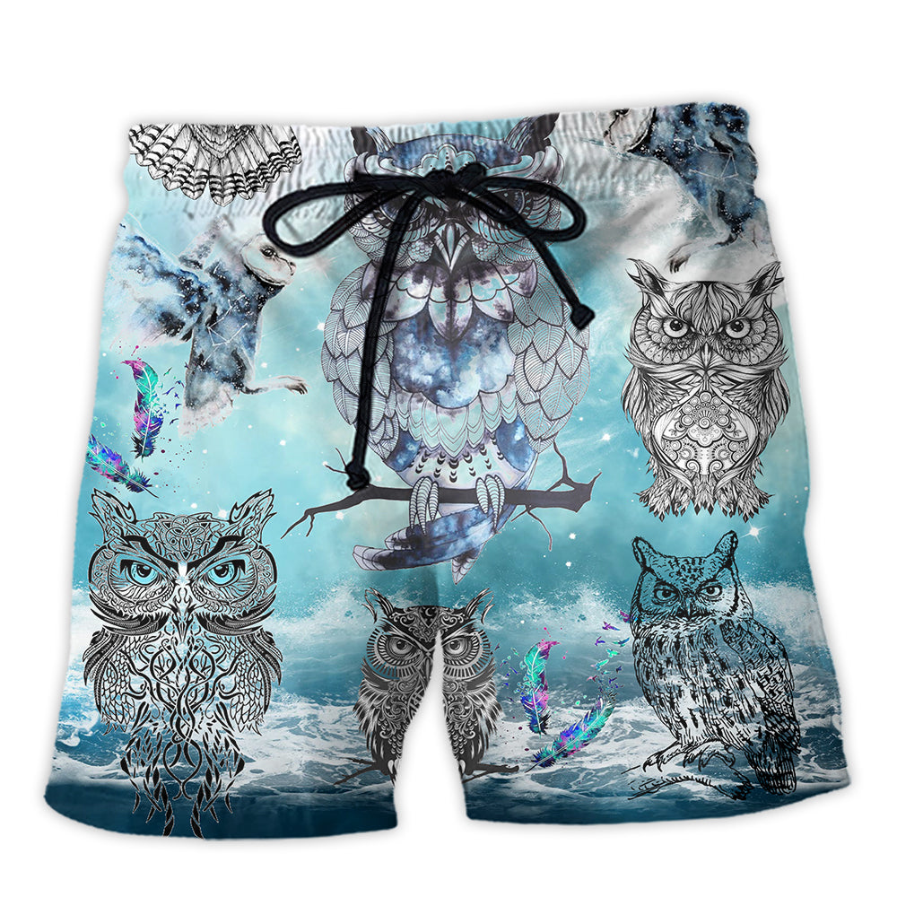 Owl Tattoo Fantasy Sky - Beach Short - Owl Ohh - Owl Ohh