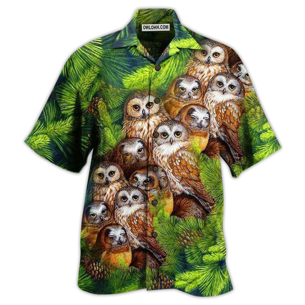 Owl Love Animals Life Style Lovely - Hawaiian Shirt - Owl Ohh - Owl Ohh