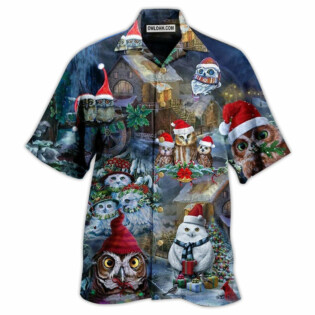 Owl Love Merry Christmas Happy - Hawaiian Shirt - Owl Ohh - Owl Ohh