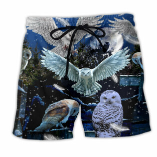 Owl Sing At Silent Night - Beach Short - Owl Ohh - Owl Ohh