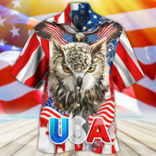 Owl America Independence Day - Hawaiian Shirt - Owl Ohh - Owl Ohh