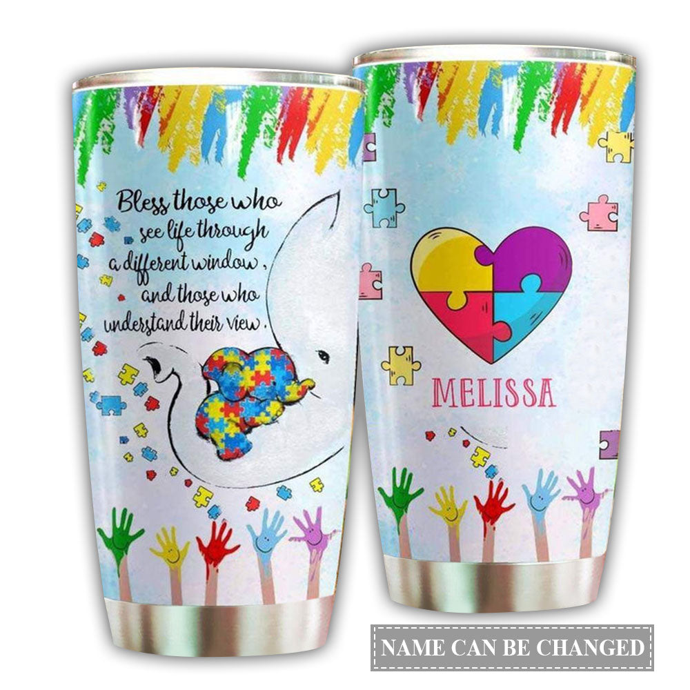 Autism Bless Those Who Personalized - Tumbler - Owl Ohh - Owl Ohh