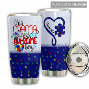 Autism This Mama Loves Personalized - Tumbler - Owl Ohh - Owl Ohh