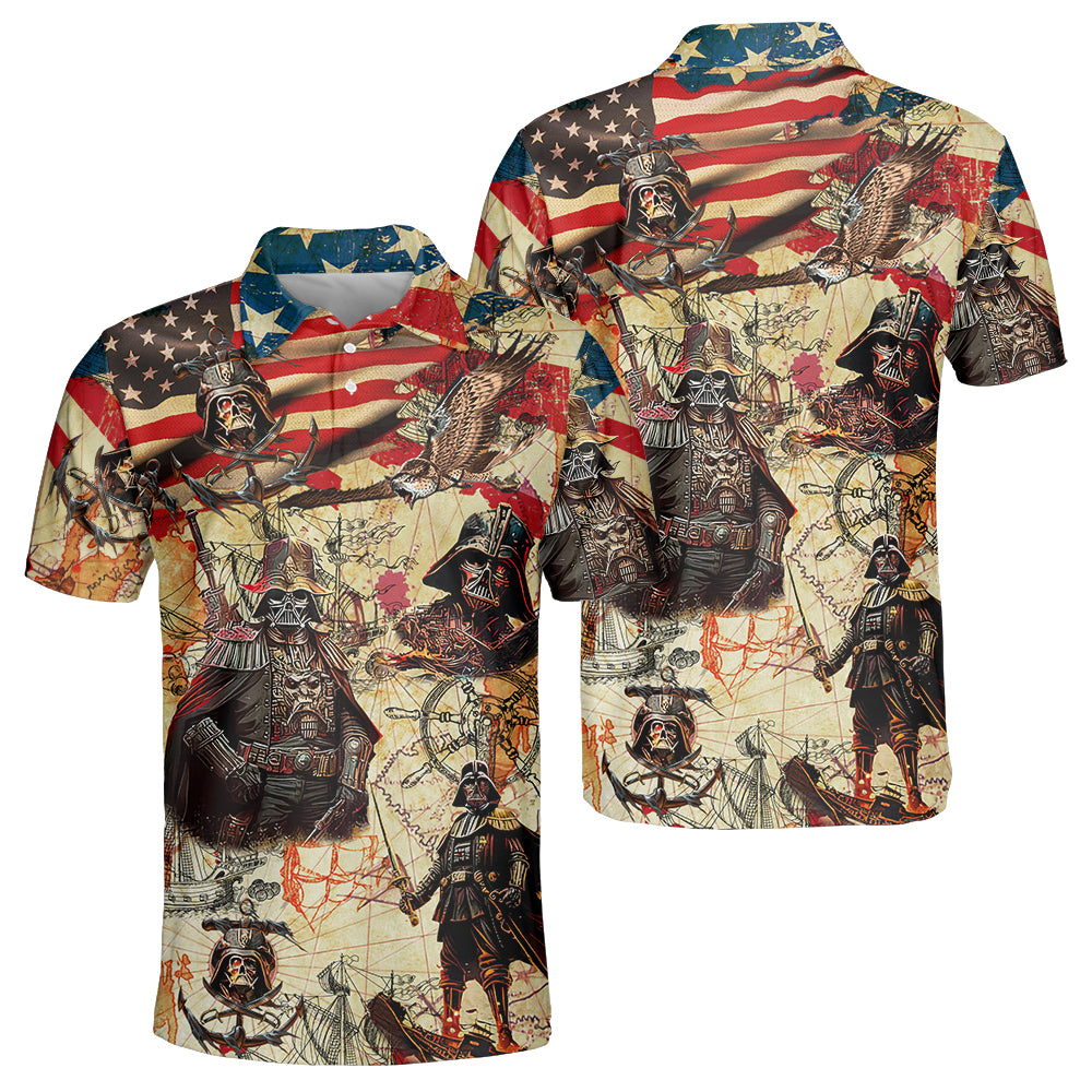 Independence Day Star Wars Darth Vader Pirates Home Is Where The Anchor Drops - Polo Shirt - Owl Ohh