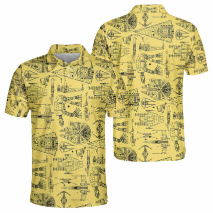 SPACE SHIPS STAR WARS YELLOW - Polo Shirt