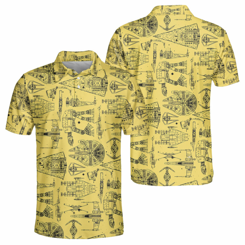 SPACE SHIPS STAR WARS YELLOW - Polo Shirt