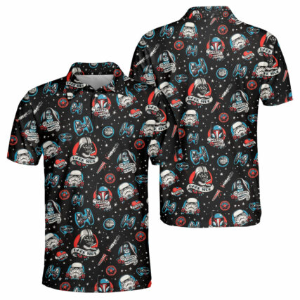 Star Wars Darth Vader Storm Trooper Dark Side Black - Polo Shirt
