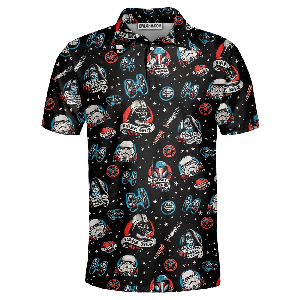 Star Wars Darth Vader Storm Trooper Dark Side Black - Polo Shirt