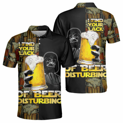 SW Darth Vader I Find Your Lack Of Beer Disturbing - Polo Shirt