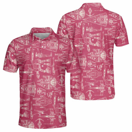 SPACE SHIPS STAR WARS PINK - Polo Shirt