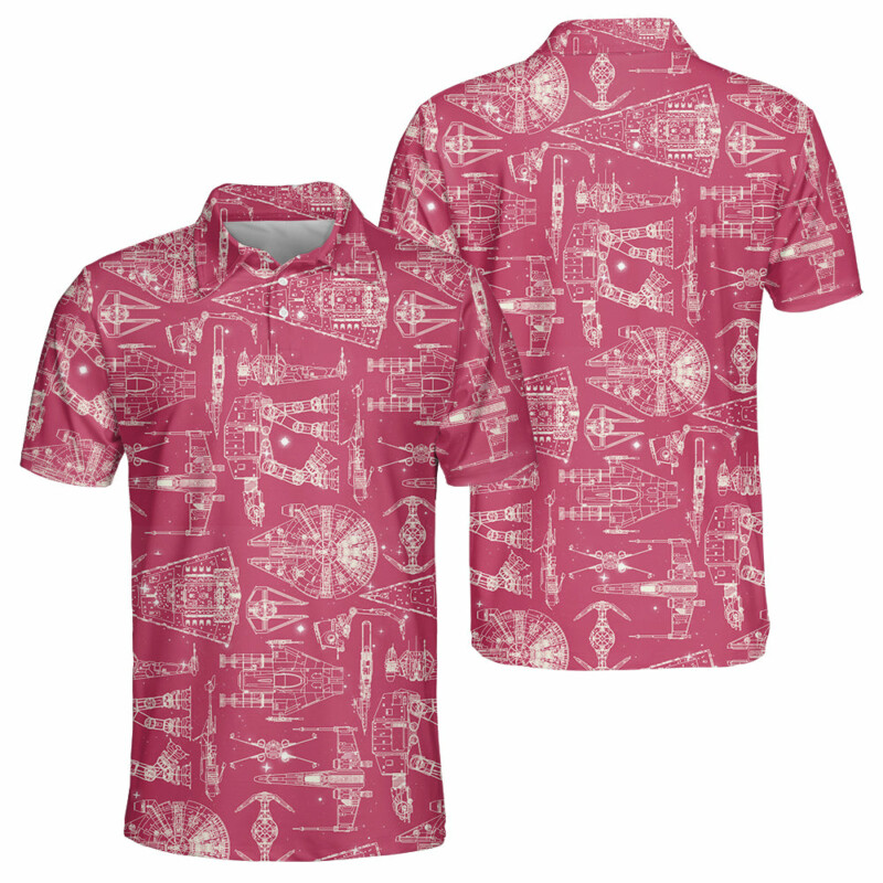 SPACE SHIPS STAR WARS PINK - Polo Shirt