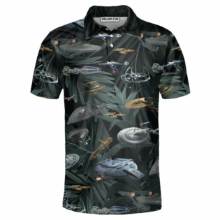 3D S.T Space Ships - Polo Shirt - Owl Ohh-Owl Ohh