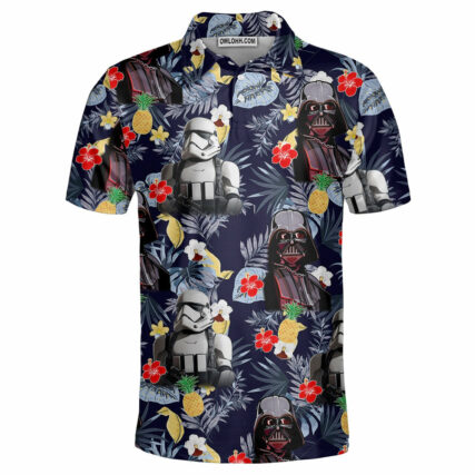 Star Wars Darth Vader Storm Trooper Flower - Polo Shirt