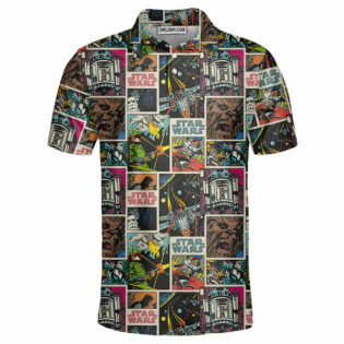 Star Wars Print Comic Pattern - Polo Shirt