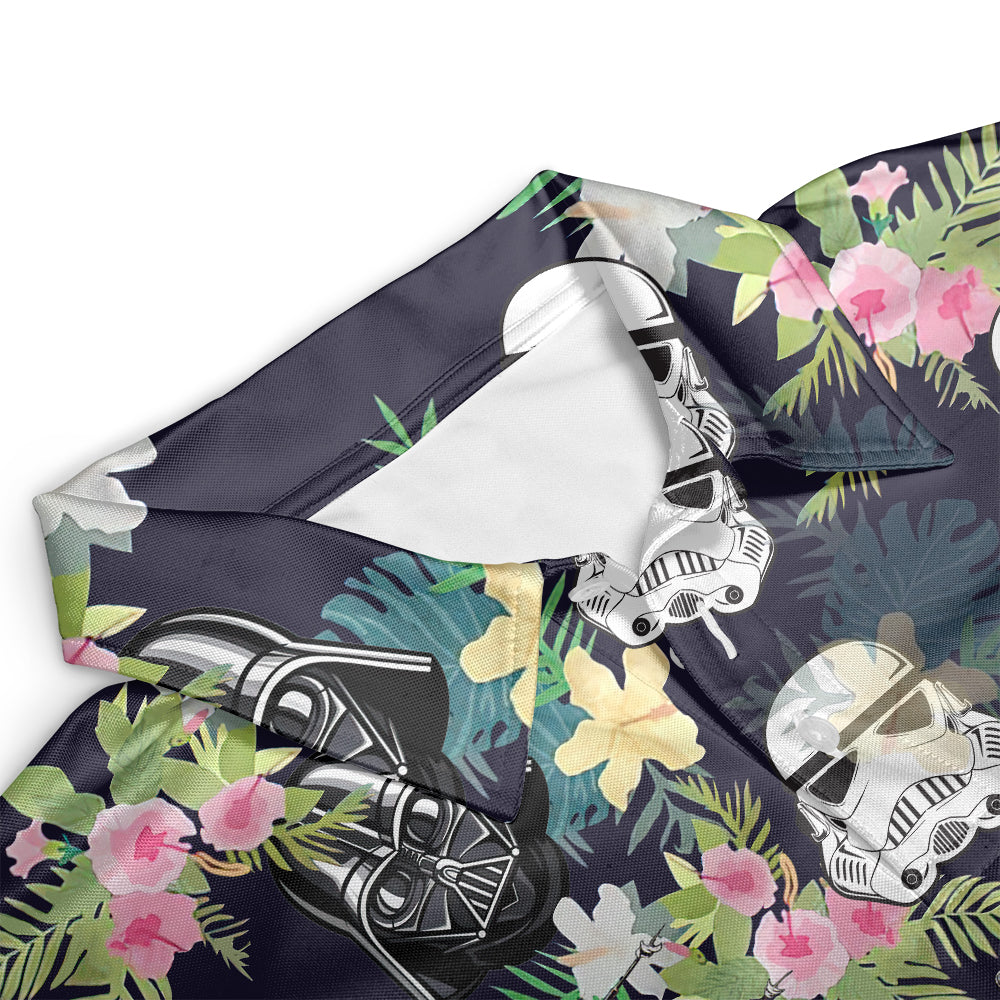 Star Wars Darth Vader Stormtrooper Helmet Tropical Pattern - Polo Shirt