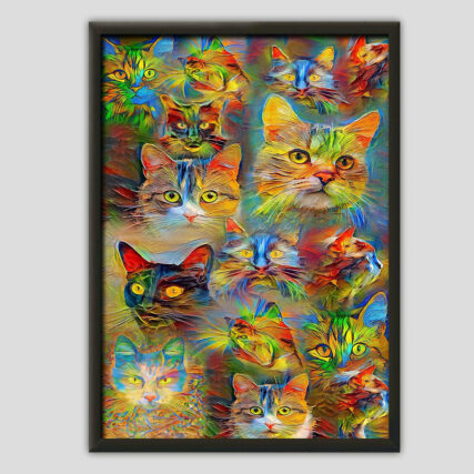 Cat Beautiful Colorfull Painting - Vertical Poster - Owl Ohh - Owl Ohh