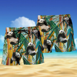 Panda Play Funny Together - Beach Short - Owl Ohh - Owl Ohh