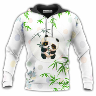 Panda Happiness With White Style - Hoodie - Owl Ohh - Owl Ohh