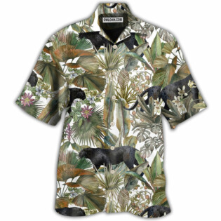 Panther Tropical Leaf - Hawaiian Shirt - Owl Ohh - Owl Ohh