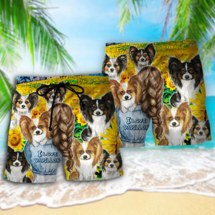 Papillon dog with sunflower - Hawaiian shirt - HAWS01TNH050422