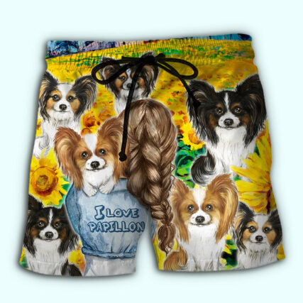 Papillon dog with sunflower - Hawaiian shirt - HAWS01TNH050422