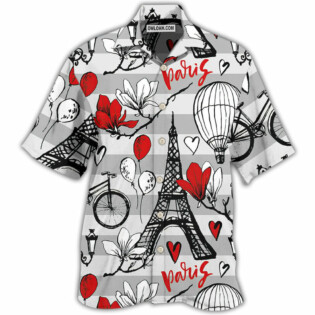Paris Romantic Love Heart - Hawaiian Shirt - Owl Ohh - Owl Ohh