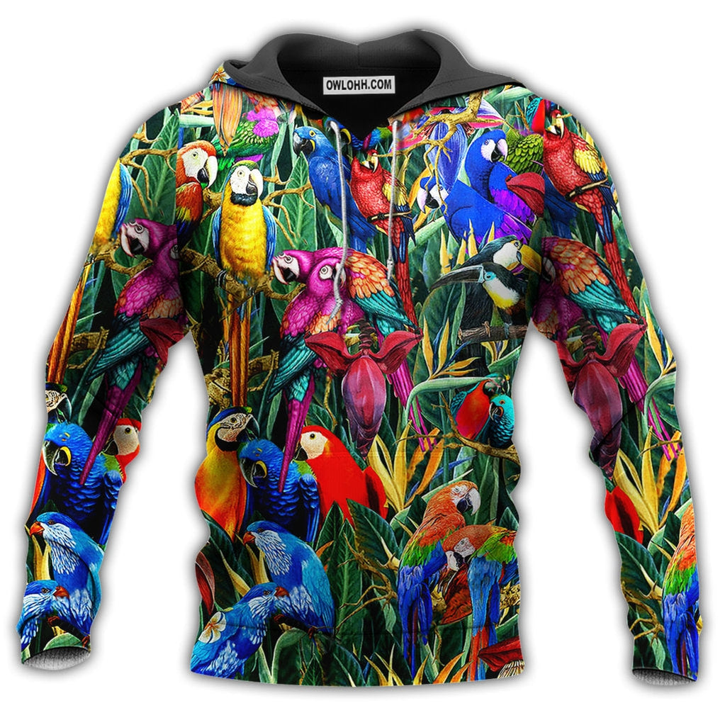 Parrot Amazing Tropical With Amazing Colors - Hoodie - Owl Ohh - Owl Ohh