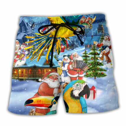 Parrot High By The Beach Christmas - Beach Short - Owl Ohh - Owl Ohh