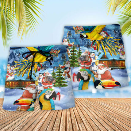 Parrot High By The Beach Christmas - Beach Short - Owl Ohh - Owl Ohh