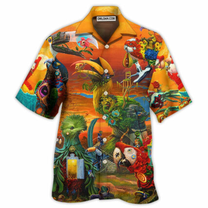 Parrot In A Flock Of A Pigeon - Hawaiian Shirt - Owl Ohh - Owl Ohh